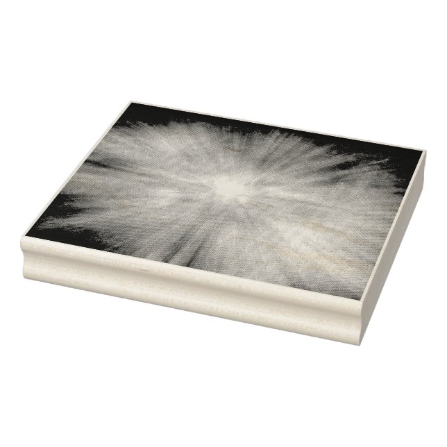 a blurry image of a plane flying in the sky rubber stamp (Stamp)