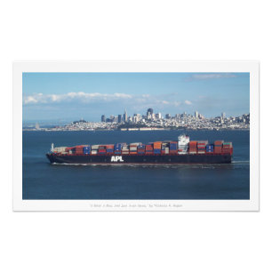 "A Boat, a Bay, and San Fran Away," California Pho Photo Print