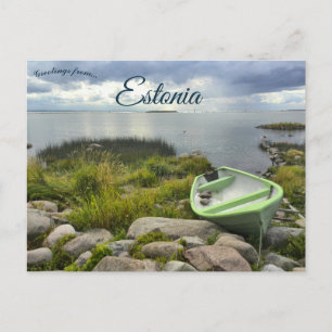 A Boat in Rohuneeme Estonia Postcard