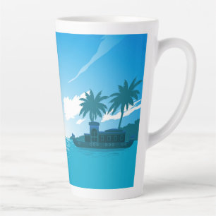 A Boat in The Sea Latte Mug