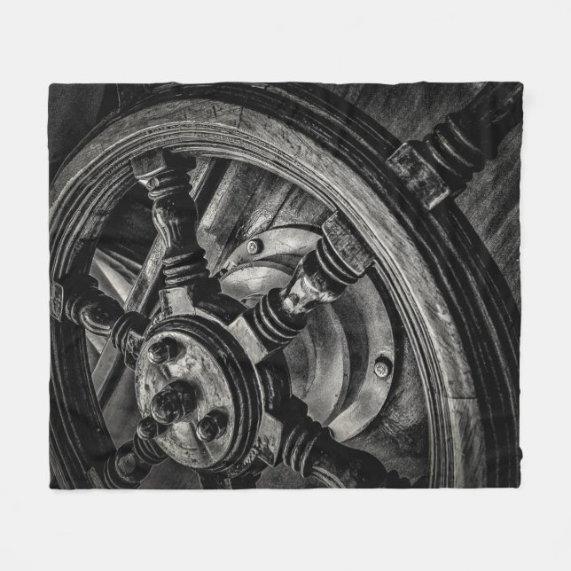 A Boat'S Helm Fleece Blanket (Front (Horizontal))