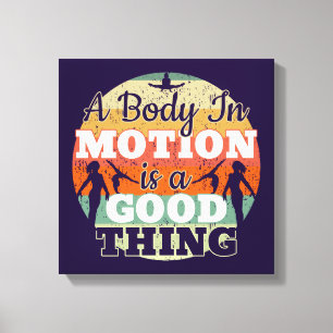 A Body in Motion - Girls Gymnastics Mindset  Canvas Print
