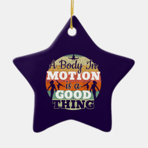 A Body in Motion - Girls Gymnastics Mindset  Ceramic Tree Decoration