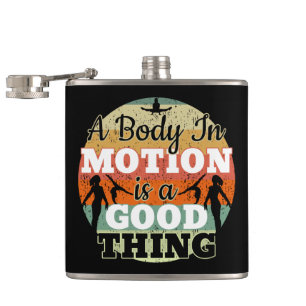A Body in Motion - Girls Gymnastics Mindset Hip Flask