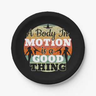 A Body in Motion - Girls Gymnastics Mindset  Paper Plate