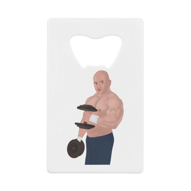 A bodybuilder daddy training with dumbbells (Front)