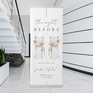 A Bohemian-Inspired Rehearsal Dinner Celebration Retractable Banner