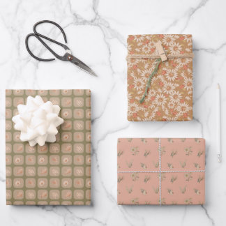 A boho bug collection wrapping paper sheet