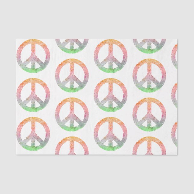 A Bokeh Peace Sign Series Design 9 Tissue Paper (Front)