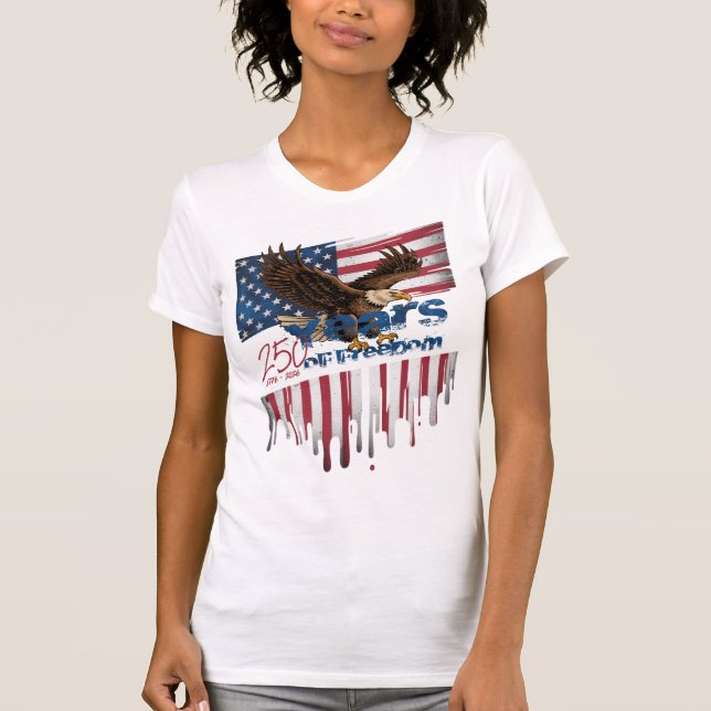 A bold, distressed illustration of a soaring bald  T-Shirt (Front)