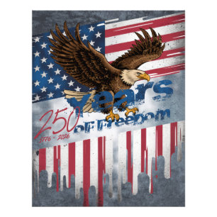 A bold, distressed illustration of an eagle photo print