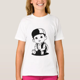 A bold, playful yellow cartoon letter 'Z' with big T-Shirt