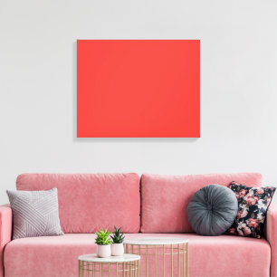 A bold red square surrounded by a crisp white bord canvas print