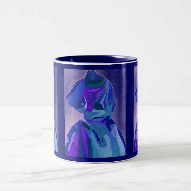 "A. Boleyn Blue I" Mug - Customisable (Center)