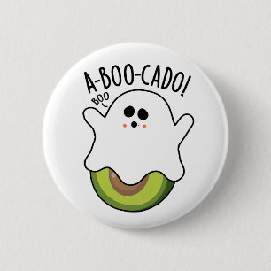 A-boo-cado Funny Avocado Puns 6 Cm Round Badge