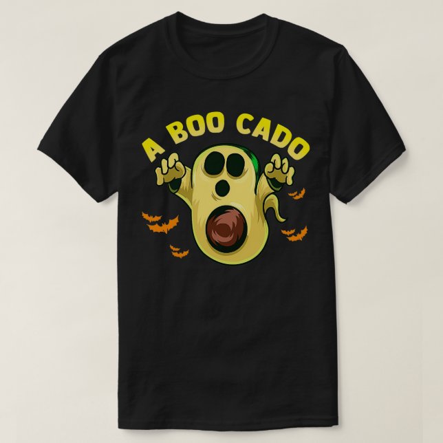 A Boo Cado Funny Ghost Avocado T-Shirt (Design Front)