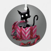 A Boo Kitty Gift Metal Ornament