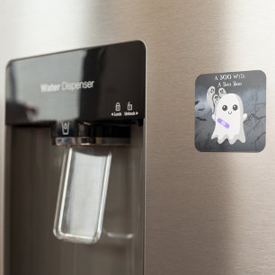 A BOO with a Boo Boo Halloween Ghost  Magnet