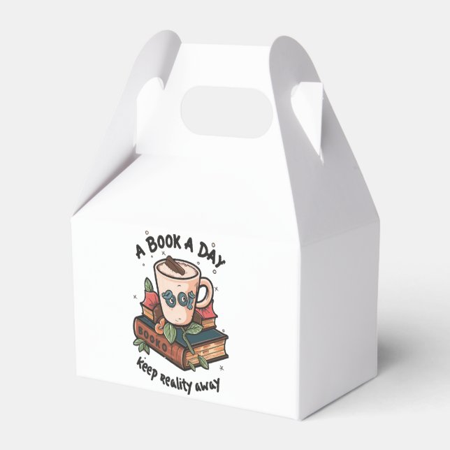 A book a day keep Reality away Favour Box (Front Side)