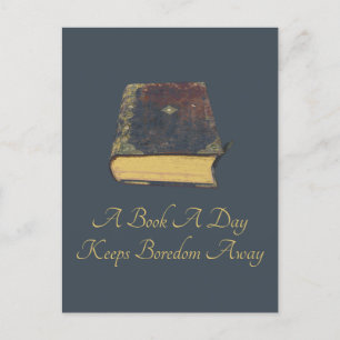A Book A Day Keeps Boredom Away  Postcard