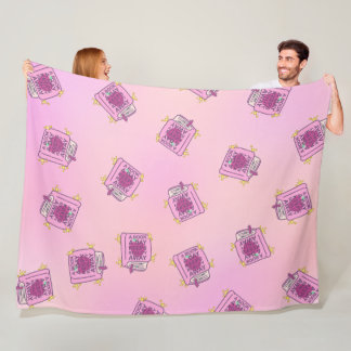 A Book A Day Keeps Reality Away - Cute Book Lover Fleece Blanket