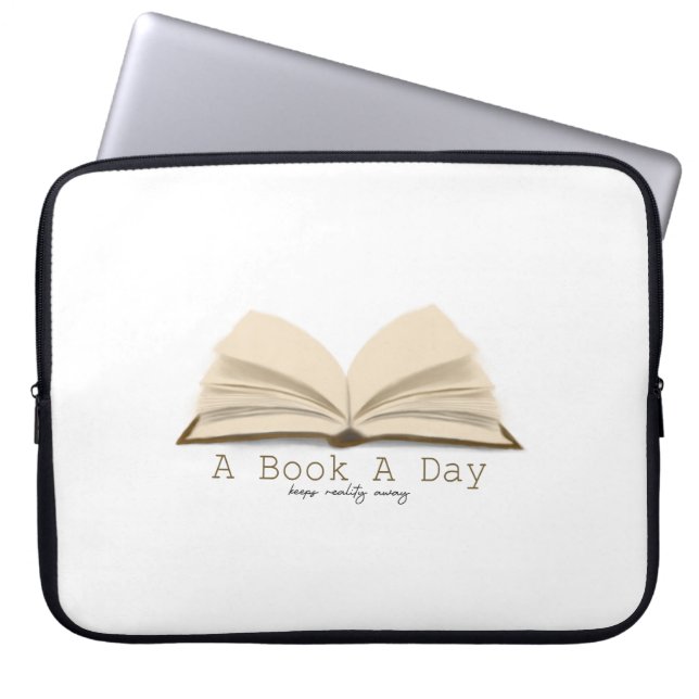 A Book A Day: Keeps Reality Away Electronics Bag (Front)