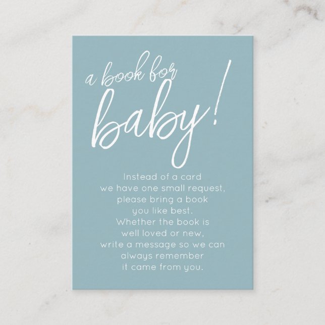 A Book for Baby Joint Baby Shower Enclosure Card (Front)