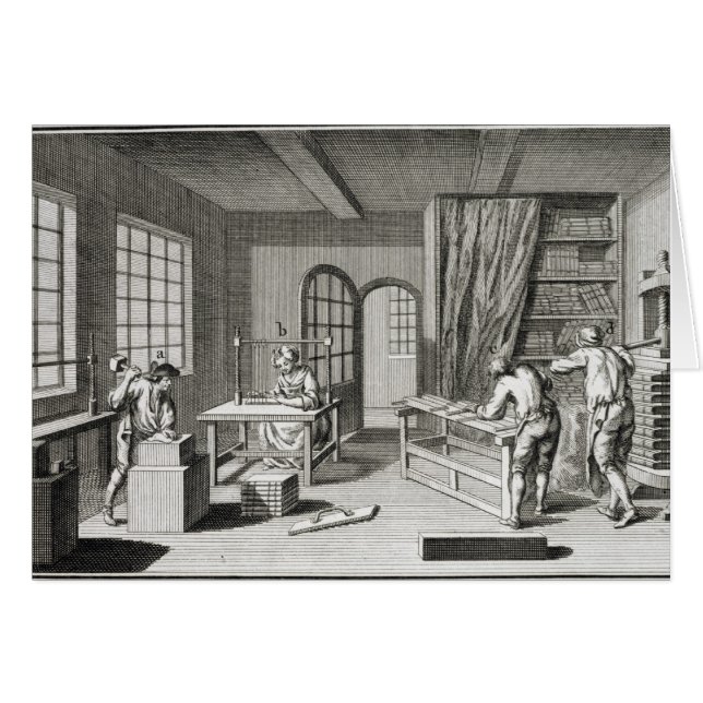 A bookmaker's workshop, from the 'Encyclopedie des (Front Horizontal)