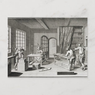 A bookmaker's workshop, from the 'Encyclopedie des Postcard