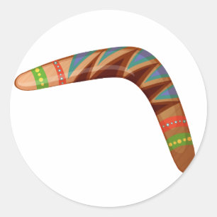A boomerang classic round sticker