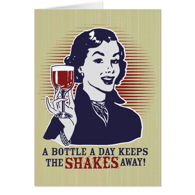 A Bottle A Day Personalizable Card (Front)