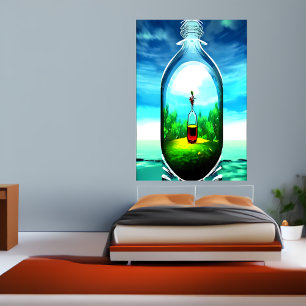 A bottle inside a bottle AI Art Poster