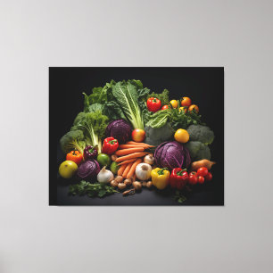 A Bounty of Colours Vegetable Photorealistic Digit Canvas Print