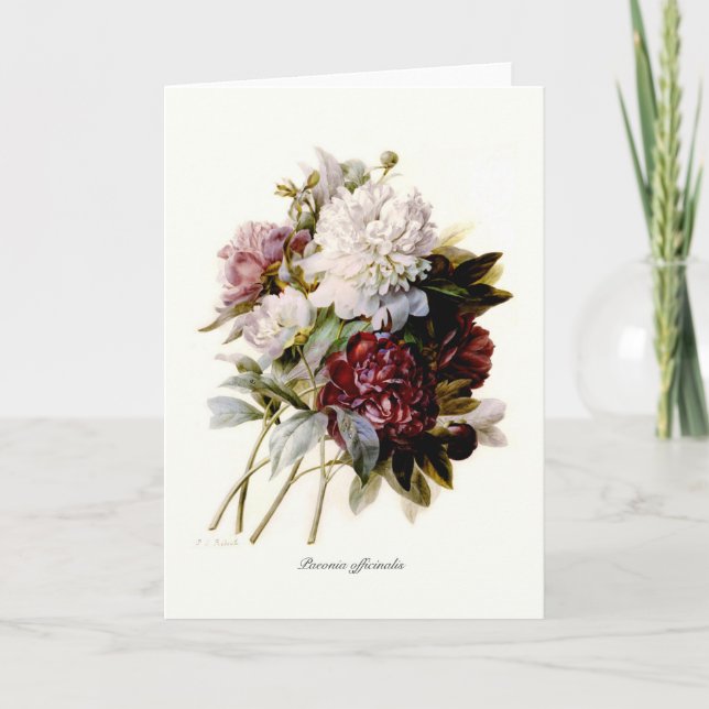 A Bouquet Of Peonies Card (Front)