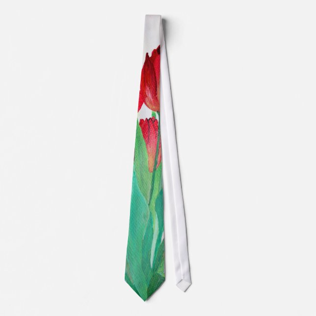 A Bouquet of Red Tulips Tie (Front)