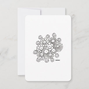 A Bouquet of Smiles: Hello, Thank You - Flat Card