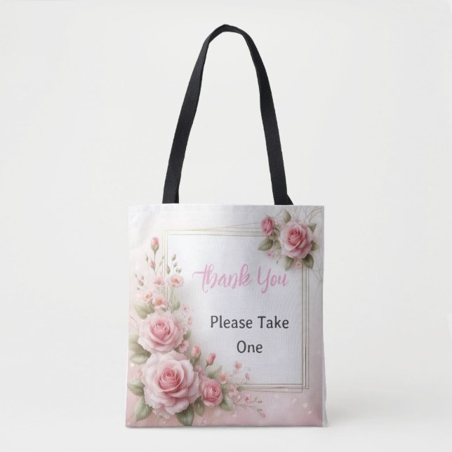 A Bouquet of Thanks: Floral Tote for Gratitude Bag (Front)