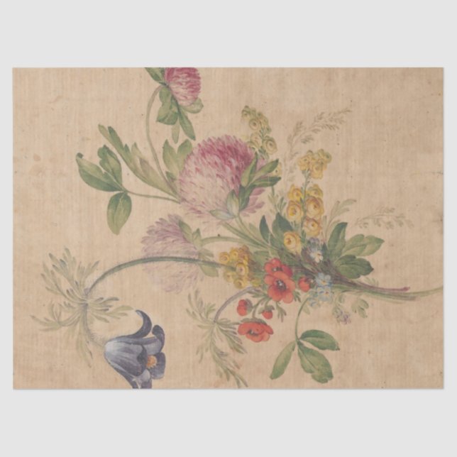 A Bouquet of Wild Flowers by Henryka Beyer Tissue Paper (Front)