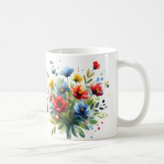 A bouquet of wild flowers coffee mug