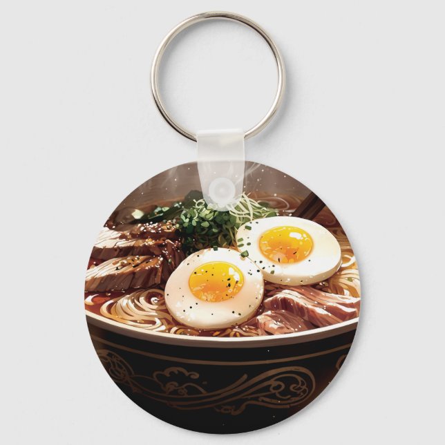 A bowl of noodles key ring (Back)