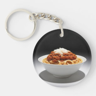 A Bowl of Spaghetti Bolognese Key Ring