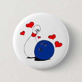 A bowlers love 6 cm round badge