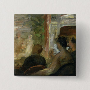 A Box at the Theatre, c.1865-70 15 Cm Square Badge