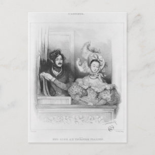 A box at the Theatre Italien, engraved by Frey Postcard