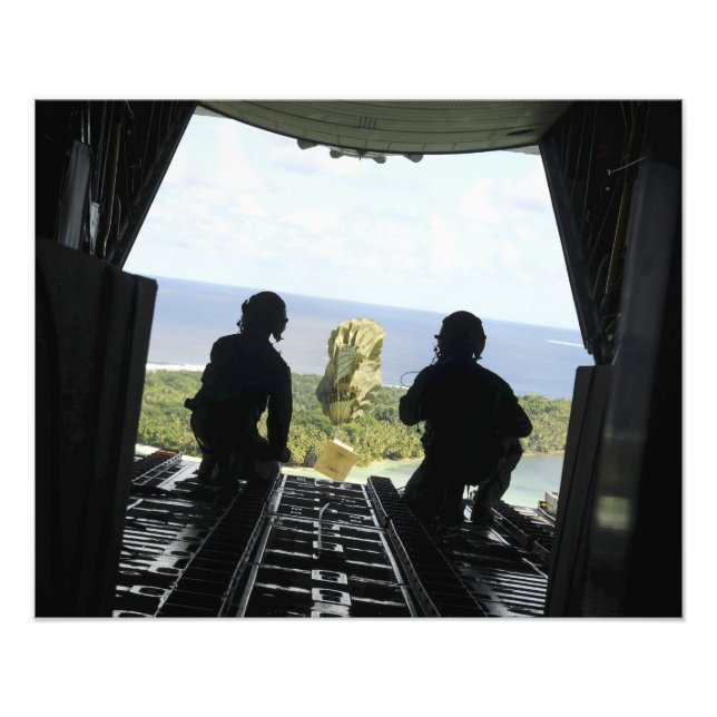 A box of humanitarian goods photo print (Front)