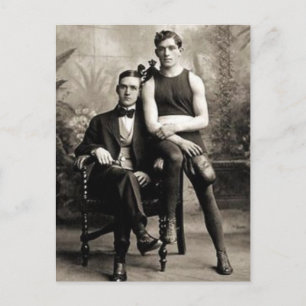 A Boxer and His Gentleman Postcard