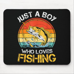 A Boy Who Loves Fishing Jokes Boys Fisherman B Mouse Mat