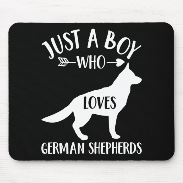 A Boy Who Loves German Shepherd Mouse Mat (Front)