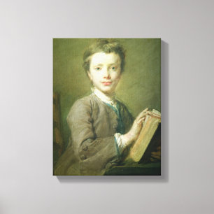 A Boy with a Book, c.1740 Canvas Print