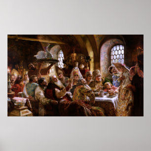 A Boyar Wedding Feast by Konstantin Makovsky Poster